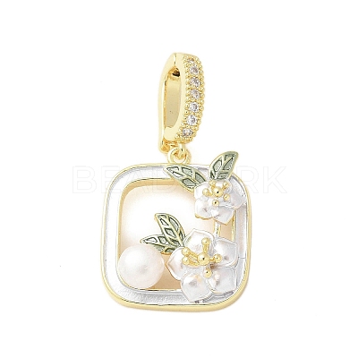 Brass Enamel Pendants KK-F886-03G-12-1