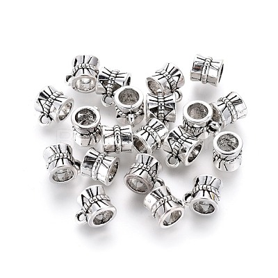 Tibetan Style Alloy Tube Bails X-TIBE-30047-AS-RS-1