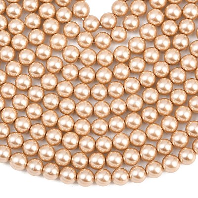 Eco-Friendly Dyed  Glass Pearl Round Beads Strands HY-A002-8mm-RB064-1