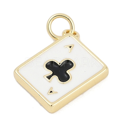Brass Enamel Charms KK-G522-44G-04-1