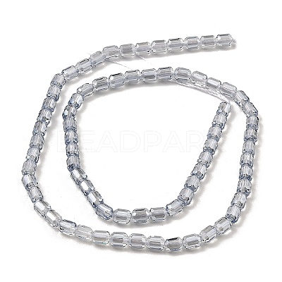 Electroplate Transparent Glass Beads Strands GLAA-C029-02A-05-1