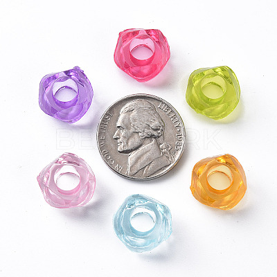 Transparent Acrylic European Beads X-MACR-S373-56B-1