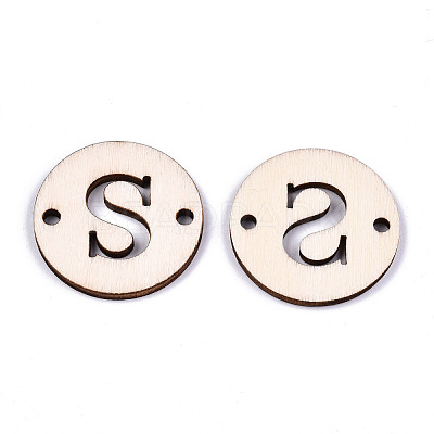 Unfinished Natural Poplar Wood Links Connectors WOOD-S045-140B-01S-1