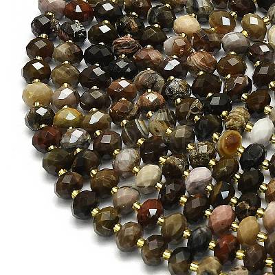 Natural Petrified Wood Beads Strands G-P573-A32-01-1
