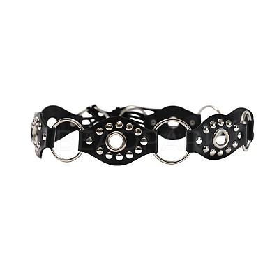 Alloy with Imitation Leather Eye Link Knot Tie Chain Belts for Women FS-WG2C858-01-1