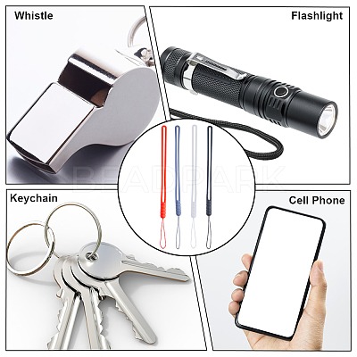 24Pcs 4 Colors Silicone Wrist Strap Hand Lanyard AJEW-GF0007-57-1