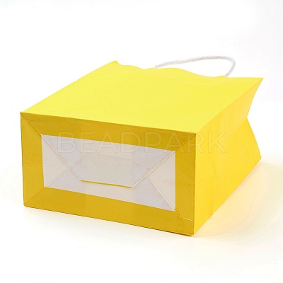 Pure Color Kraft Paper Bags AJEW-G020-A-13-1