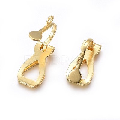 304 Stainless Steel Clip-on Earring Findings STAS-O110-21G-1