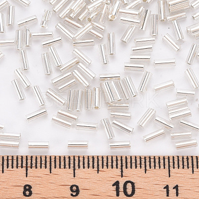 Plated Glass Bugle Beads SEED-S046-01A-21-1