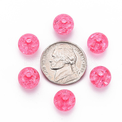 Transparent Crackle Acrylic Beads MACR-S373-66C-N09-1