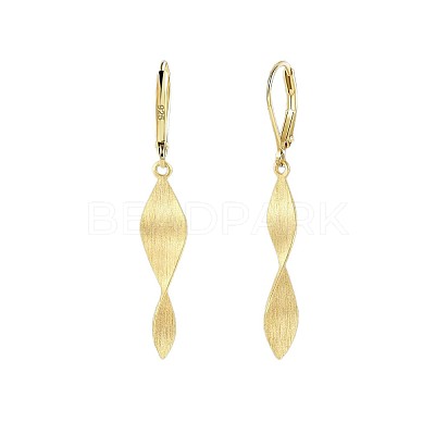 Twist Brass Leverback Earrings FS-WG34DE2-01-1