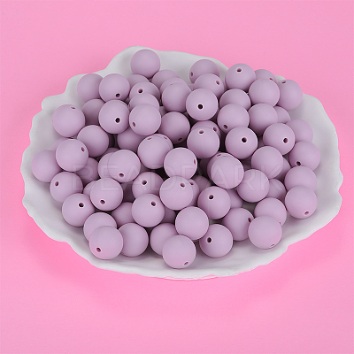 Round Silicone Focal Beads SI-JX0046A-136-1