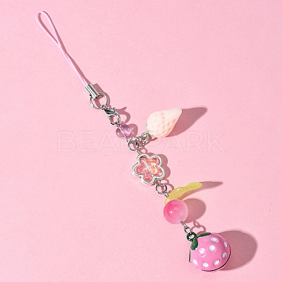 Glass & Resin Mobile Straps HJEW-FS00009-02-1