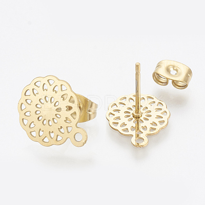 304 Stainless Steel Stud Earring Findings STAS-S079-36A-1