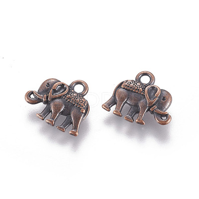Vintage Elephant Charms A-PALLOY-ZN-47017-R-FF-1
