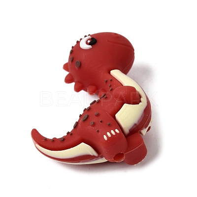 Cartoon Dinosaur Food Grade Eco-Friendly Silicone Focal Beads SIL-C010-01-1