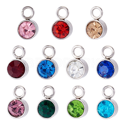10Pcs Glass Rhinestone Charms STAS-TA0003-26H-1