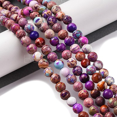 Dyed Natural Regalite/Imperial Jasper/Sea Sediment Jasper Beads Strands G-B124-C02-14-1