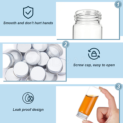 20Pcs Glass Bead Containers CON-BC0007-31B-1