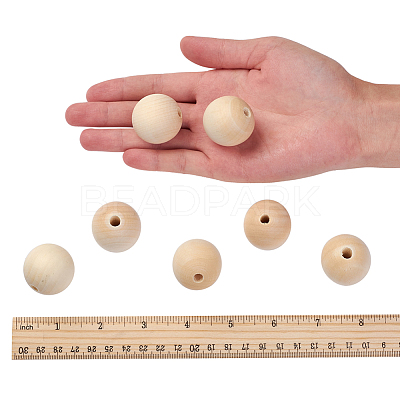 Unfinished Wood Beads WOOD-S651-6mm-LF-1