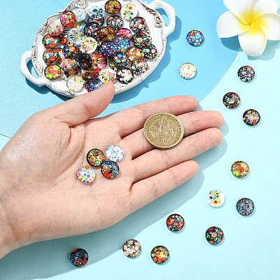 2 Bags Glass Cabochons GGLA-YW0001-25-1