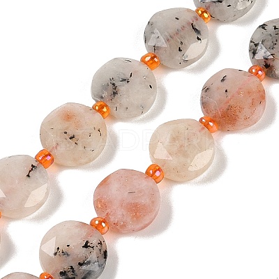 Natural Sunstone Beads Strands G-C116-A69-01-1