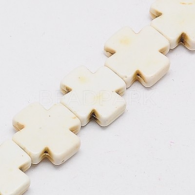 Synthetic Turquoise Beads Strands X-TURQ-G118-15x15mm-09-1