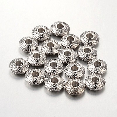 Tibetan Style Alloy Spacer Beads TIBEB-R011-P-LF-1