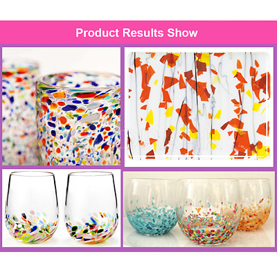 COE 90 Fusible Confetti Glass Chips DIY-G018-01D-1