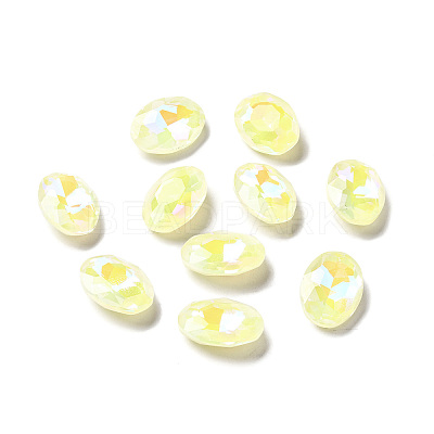 Mocha Fluorescent Style Glass Rhinestone Cabochons GGLA-M005-01B-226MK-1