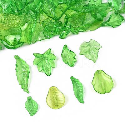 80Pcs 8 Styles Transparent Acrylic Pendants OACR-FS0002-34-1
