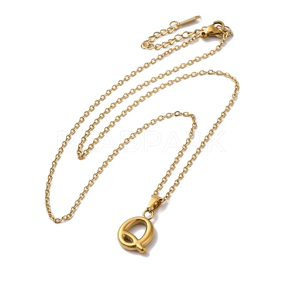 PVD Vacuum Plating 201 Stainless Steel Necklaces NJEW-H033-01G-Q-1