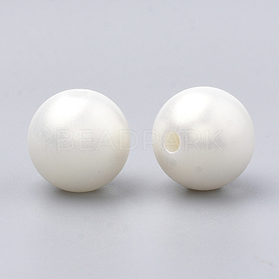 Spray Painted Style Acrylic Beads MACR-T010-14mm-1