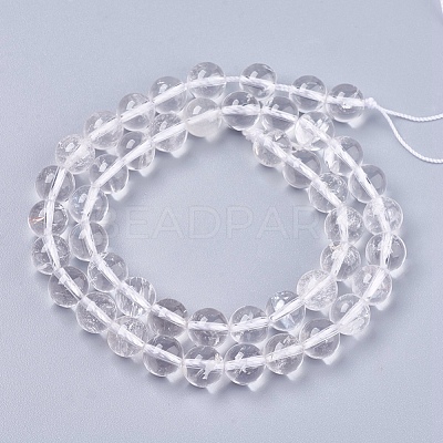 Natural Quartz Crystal Beads Strands X-G-R193-05-6mm-1