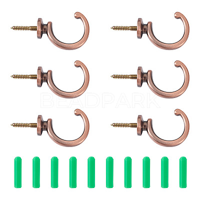 16Pcs 2 Style Zinc Alloy Hook Hanger FIND-SW0001-04R-1