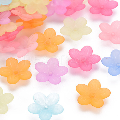 Frosted Acrylic Bead Caps X-MACR-S371-08A-1