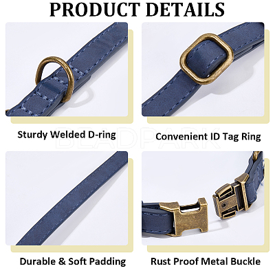 PU Leather Dog Collar AJEW-WH20070-093A-04-1