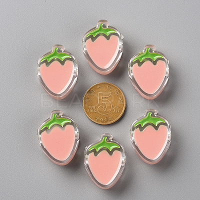 Transparent Enamel Acrylic Beads X1-TACR-S155-003C-1