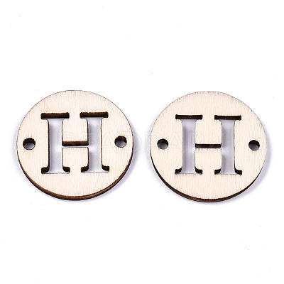 Unfinished Natural Poplar Wood Links Connectors WOOD-S045-140B-01H-1