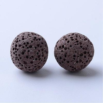 Unwaxed Natural Lava Rock Beads G-F325-10mm-M-1