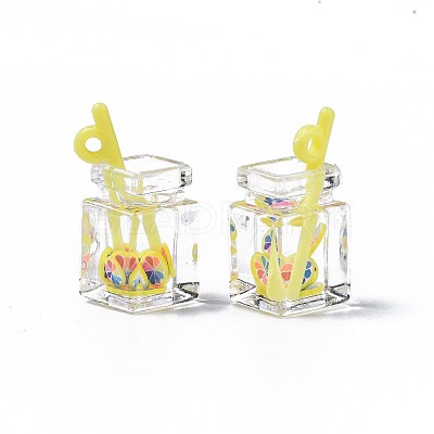 Imitation Drink Resin Pendants CRES-S359-32N-1