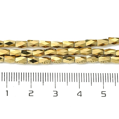 Electroplate Glass Beads Strands X-GLAA-Q101-02B-FP01-1