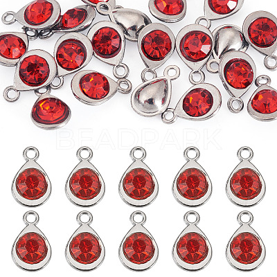20Pcs Faceted Glass Charms RGLA-TADJ0001-01C-1