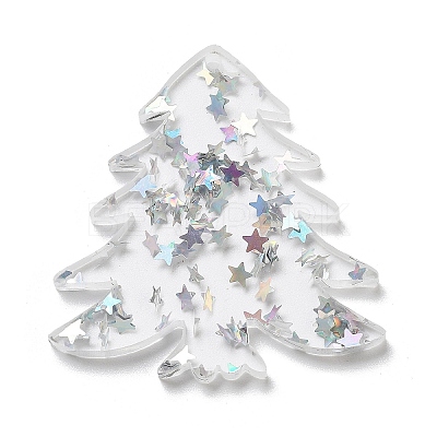 Christmas Theme Opaque Printed Acrylic Pendants SACR-Z005-02E-1