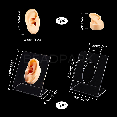 Soft Silicone Left Ear Displays Mould EDIS-WH0021-14B-1