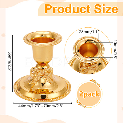 Zinc Alloy Candle Holders AJEW-WR0003-13G-1
