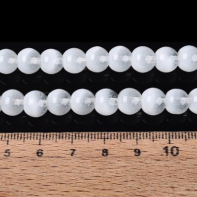 Transparent Glass Imitation Cat Eye Beads Strands GLAA-Q110-01B-01-1