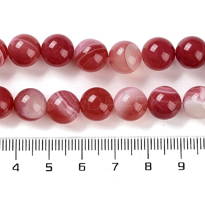 Natural Striped Agate/Banded Agate Beads Strands G-Z060-A01-C15-1