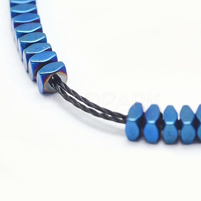 Electroplate Non-magnetic Synthetic Hematite Beads Strands G-L489-D02-1