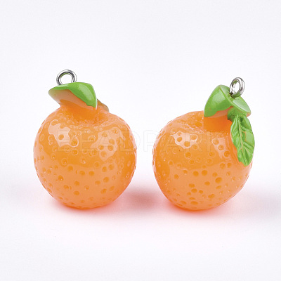 Resin Pendants X-RESI-T028-42-1